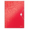 Leitz WOW A4 Cartella portadocumenti in polipropilene rosso formato verticale 40 buste 80 fogli 45990026