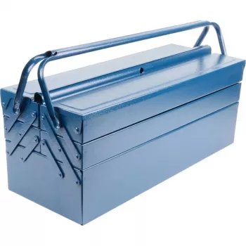 BRÜDER MANNESMANN cassetta portautensili in metallo, lunghezza: 530 mm, vani estraibili, verniciata blu, 6 vani per utensili - 1 pz. (211-530)