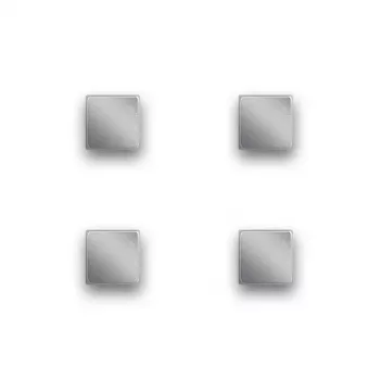 Zeller set calamite cubo 4 pezzi grigio ferrite 10 mm calamite per ufficio 11190
