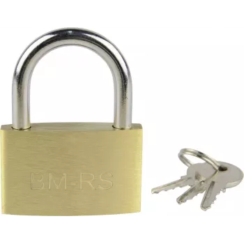Brüder Mannesmann lucchetto in ottone massiccio 38 mm con chiave M413-40 giallo oro