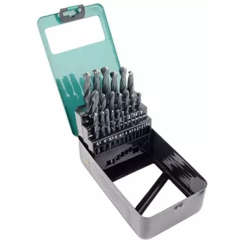 Brüder Mannesmann M54341 set 25 punte elicoidali HSS, 1-13 mm in valigetta in metallo
