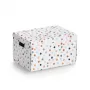 Zeller Dots scatola portatutto bianca con pois 25 x 35 x 20 cm 14475