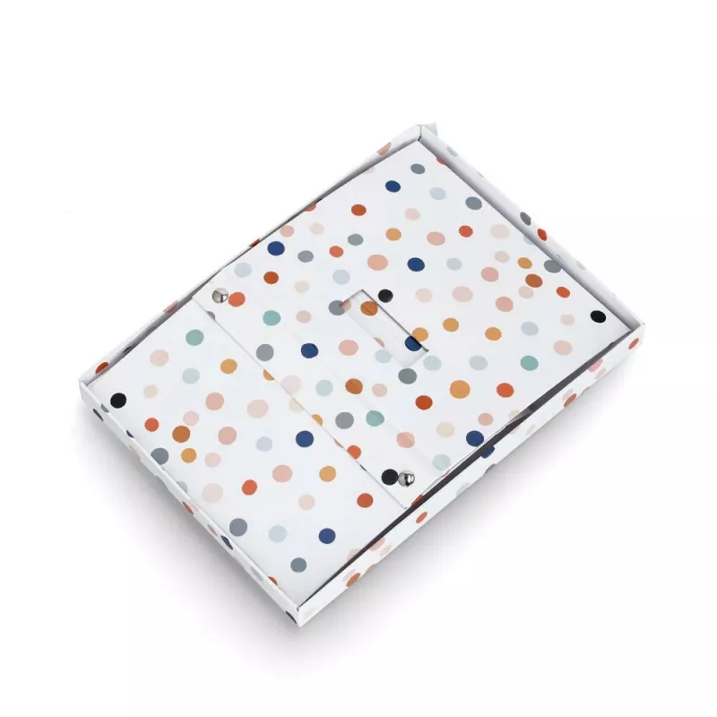 Zeller Dots scatola portatutto bianca con pois 25 x 35 x 20 cm 14475