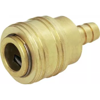 Brüder Mannesmann raccordo rapido femmina aria compressa, portagomma 9 mm, profilo Euro, acciaio nichelato 1556