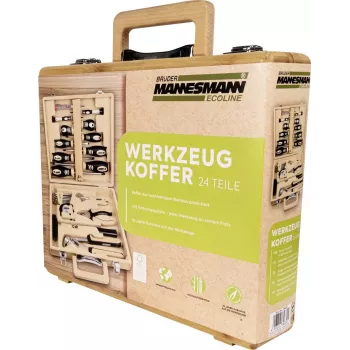 BRÜDER MANNESMANN MAN 29001 set di utensili da 24 pezzi in custodia in bambù M29001