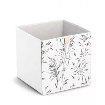 Zeller scatola contenitore in erba bianca 32 x 32 x 32 cm 14536