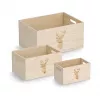 Zeller scatola contenitore cervo naturale 35 x 25 x 18 cm 15222