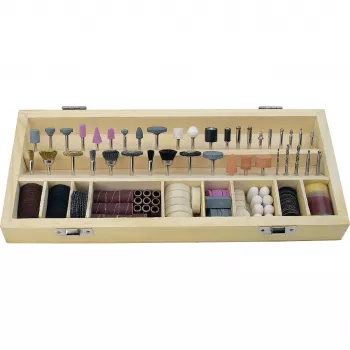 BRÜDER MANNESMANN M92568 200-Piece Milling, Grinding and Polishing Set with 3.2 mm Shank