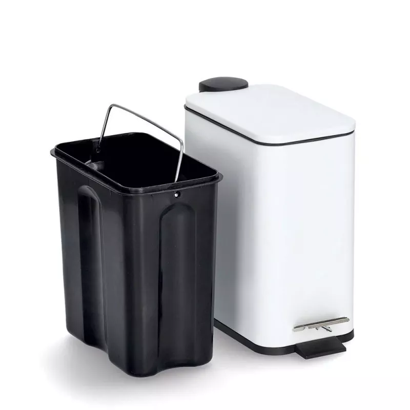 Zeller 18960 Cestino per rifiuti 5,0 L, bianco
