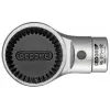GEDORE Cricchetto a inserto reversibile con attacco 1/2 pollice, 16 denti, inserto quadro 9x12 mm (7712010)