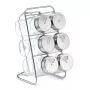 Zeller 19638 Set portaspezie, 7 pz., vetro/acciaio inox