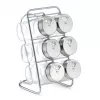 Zeller 19638 Set portaspezie, 7 pz., vetro/acciaio inox