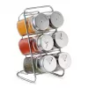 Zeller 19638 Set portaspezie, 7 pz., vetro/acciaio inox