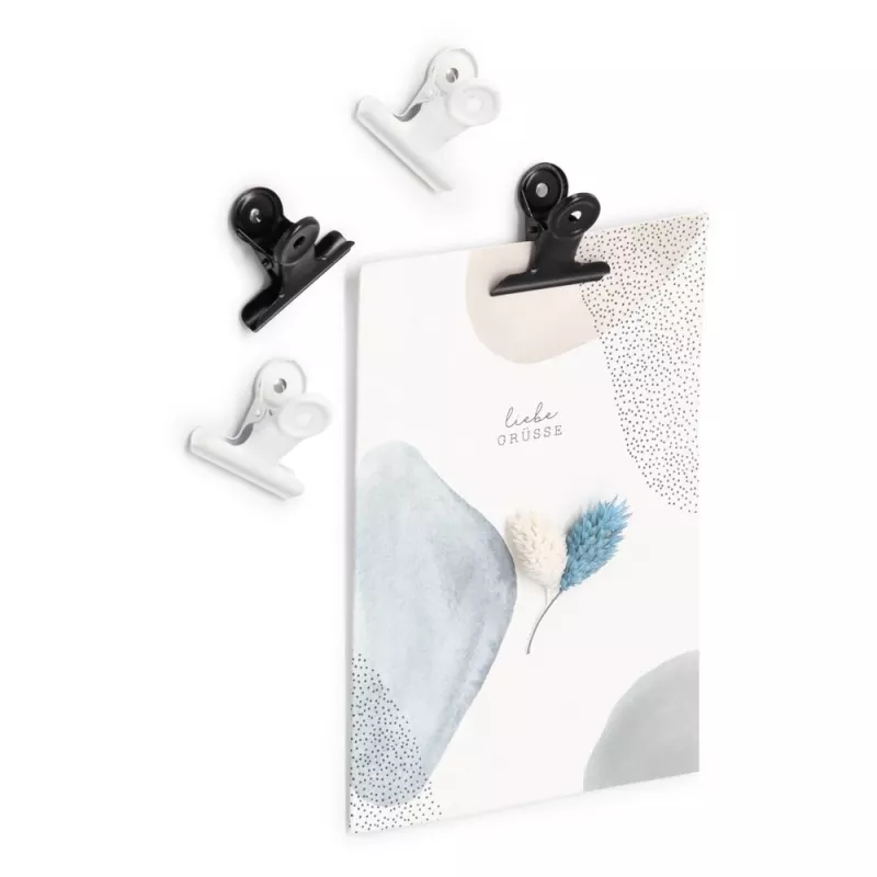 Zeller Clip magnetiche nero metallo 4,0 x 1 set (11264)