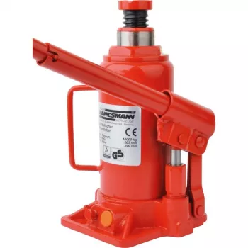 BRÜDER MANNESMANN Cric idraulico 10 t con valvola di sovraccarico, rosso (M00710)