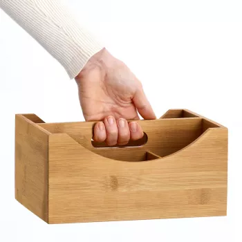 Zeller Scatola portoggetti Natural 25 x 18 x 12 cm bambù 13336