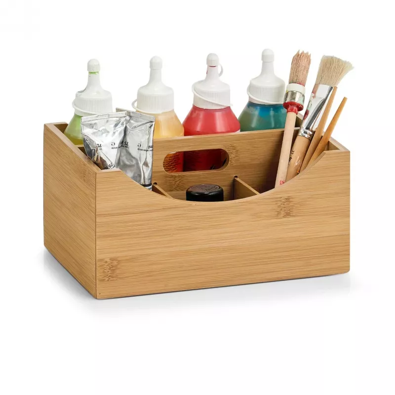 Zeller Scatola portoggetti Natural 25 x 18 x 12 cm bambù 13336