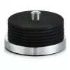 Zeller Present Set sottobicchieri in vetro, acciaio inox/silicone, 6 cm Ø10 cm, nero, 7 pezzi (27224)