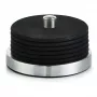 Zeller Present Set sottobicchieri in vetro, acciaio inox/silicone, 6 cm Ø10 cm, nero, 7 pezzi (27224)