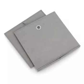 Zeller 14110 Contenitore in tessuto non tessuto, 30 L, 32 x 32 x 32 cm, grigio
