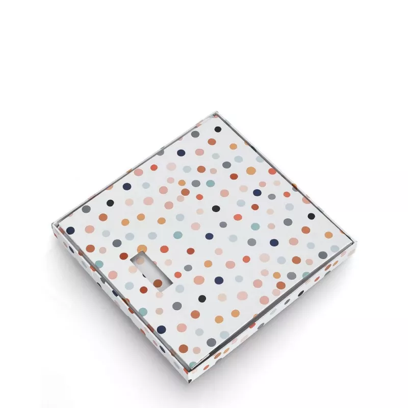 Zeller Dots Scatola portoggetti a pois bianchi 33,5 x 33 x 32 cm 14476