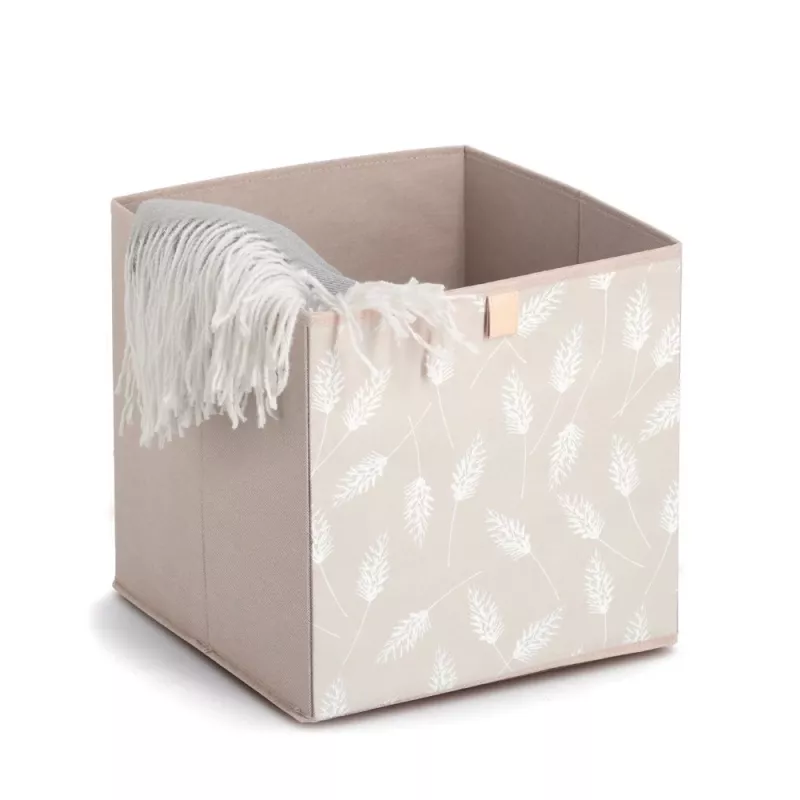 Zeller Pampasgras Scatola portoggetti beige 32 x 32 x 32 cm 14538
