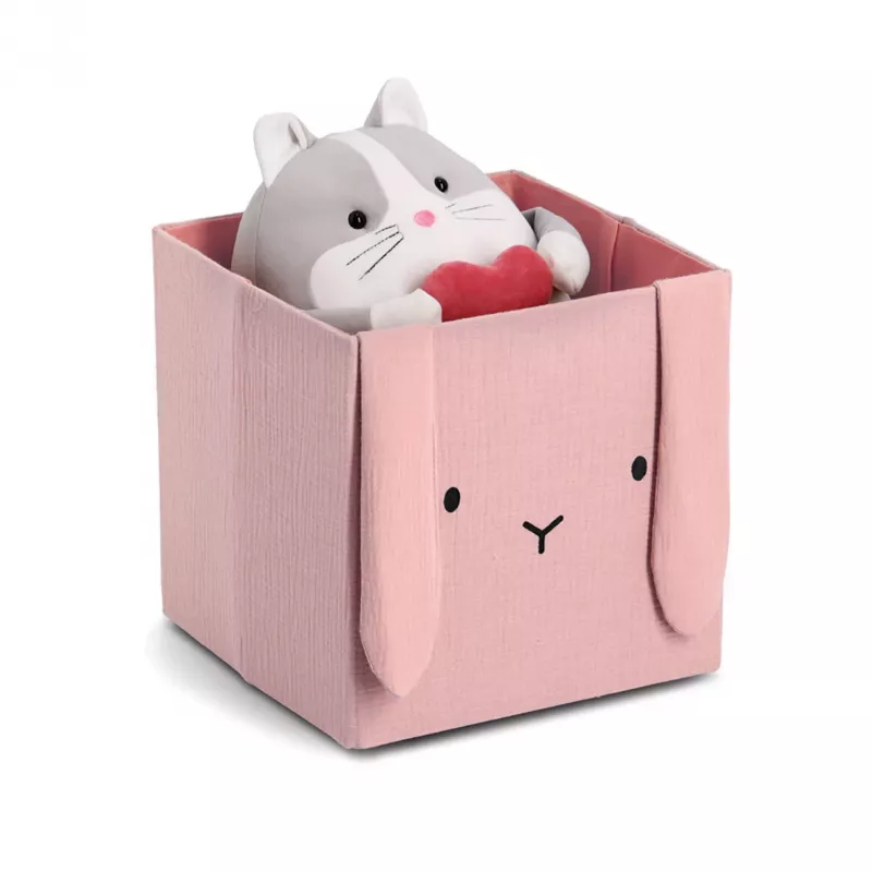 Zeller Hase Scatola portoggetti rosa antico 28 x 28 x 28 cm 14493