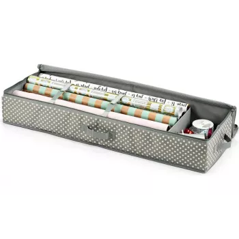 Zeller Organizer per carta regalo grigio/bianco 90 x 30 x 12 cm (14665)