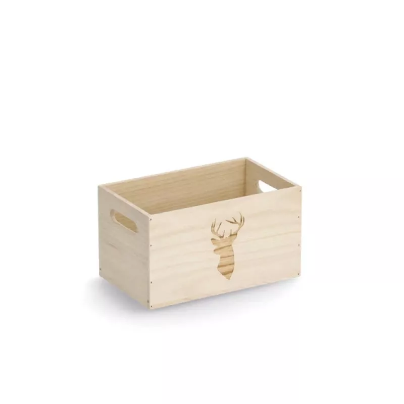 Zeller Hirsch Scatola portoggetti naturale 25 x 15 x 14 cm (15220)