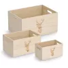 Zeller Hirsch Scatola portoggetti naturale 25 x 15 x 14 cm (15220)