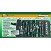 Brüder Mannesmann M21170 Set di utensili da 65 pezzi in borsa in tessuto, acciaio cromo-vanadio, nero/verde