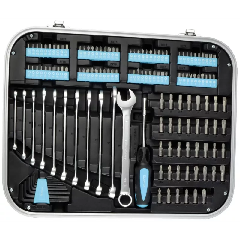 BRÜDER MANNESMANN QUANTOOL Q25101 set di utensili da 233 pezzi in valigetta soffiata