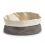Zeller cesto portapane 18006 – cesto pieghevole in tessuto con struttura in metallo, grigio, 20 x 20 x 7 cm
