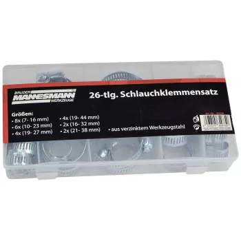 Brüder Mannesmann M60026 Set di fascette stringitubo, 7-44 mm