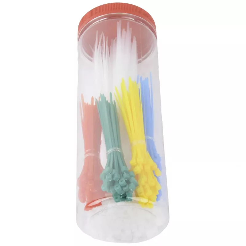 Brüder Mannesmann M13051 assortimento fascette per cavi 300 pezzi, 100 mm e 200 mm, colori assortiti