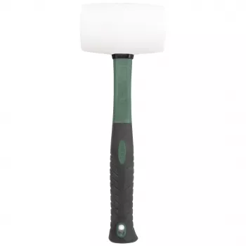 BRÜDER MANNESMANN mazzuolo in gomma 700 g, testa in gomma naturale, manico in fibra di vetro nero/verde, 1 pezzo (M76570)