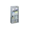 ZELLER armadietto portamedicinali 57x27x12 cm acciaio inox, con chiusura, 2 ripiani, a parete (99193)