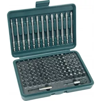 BRÜDER MANNESMANN set scatola bit da 113 pezzi, bit in acciaio S2 in custodia 29830