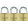 ABUS 82 Series set lucchetti in ottone, a chiave unica, corpo 45 mm, confezione da 3 11825 8