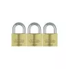 ABUS 82 Series set lucchetti in ottone, a chiave unica, corpo 45 mm, confezione da 3 11825 8