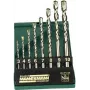 Brüder Mannesmann M54309 set punte per muratura, 5 pezzi, 4-10 mm, con placchetta in metallo duro, DIN 8039