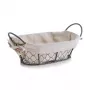 Zeller Countrystyle cesto in vimini portapane con fodera color crema 18090