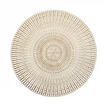 Zeller Set da 6 tovagliette dorate con incavi | 45 x 30 cm | PVC 27003