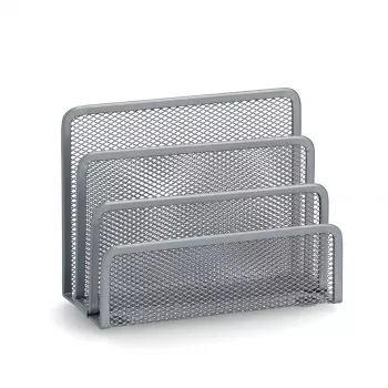 Zeller Meshline Portadocumenti argento 17702