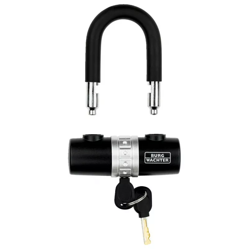 BURG WÄCHTER Lucchetto a U per bicicletta 1480 HB, nero, arco 14 mm, larghezza 43 mm, altezza 55 mm 1471