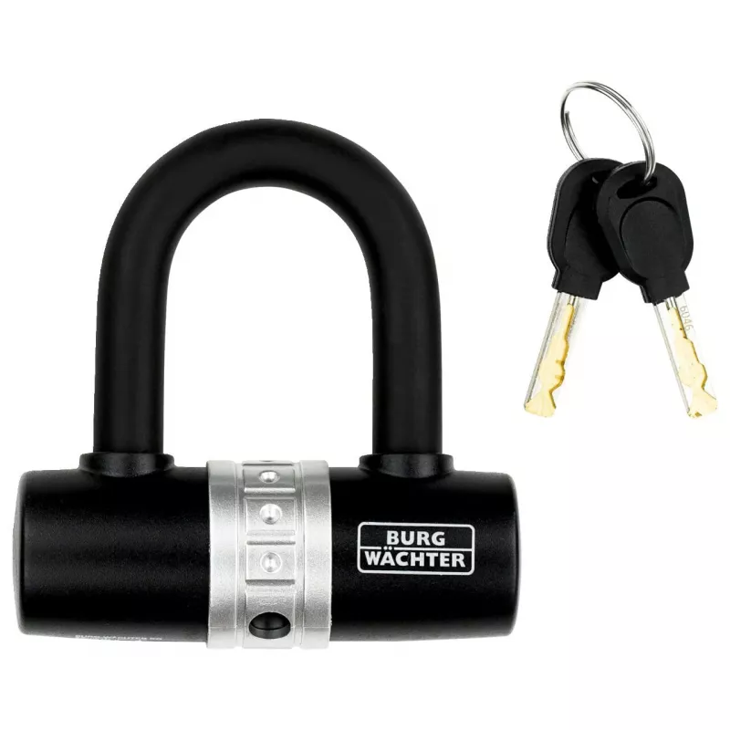 BURG WÄCHTER Lucchetto a U per bicicletta 1480 HB, nero, arco 14 mm, larghezza 43 mm, altezza 55 mm 1471