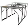 BRÜDER MANNESMANN M70113 set tavolo pieghevole multifunzione, 3 pezzi, piano in MDF E1 2,7 mm, telaio in alluminio, argento/grigio