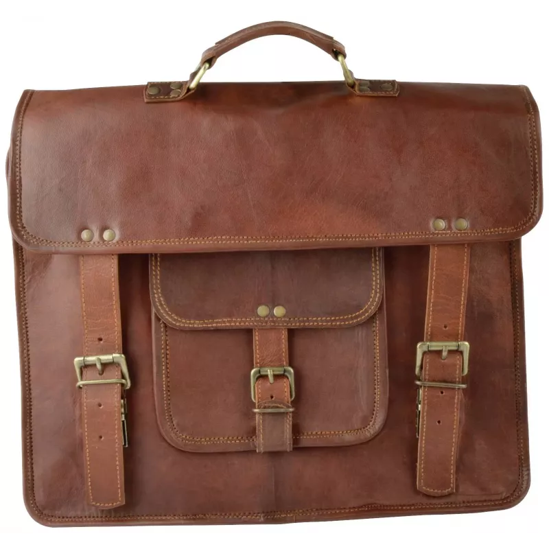 BRÜDER MANNESMANN M29048 set di 24 utensili in borsa in vera pelle