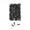 WEDO 54 201 puntine nere, 100 pz., spessore ago 12 mm, diametro testa 10 mm, scatola in plastica trasparente