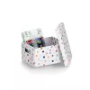 Zeller scatola contenitore Dots bianca con pois 18,0 cm x 25,0 cm 14474
